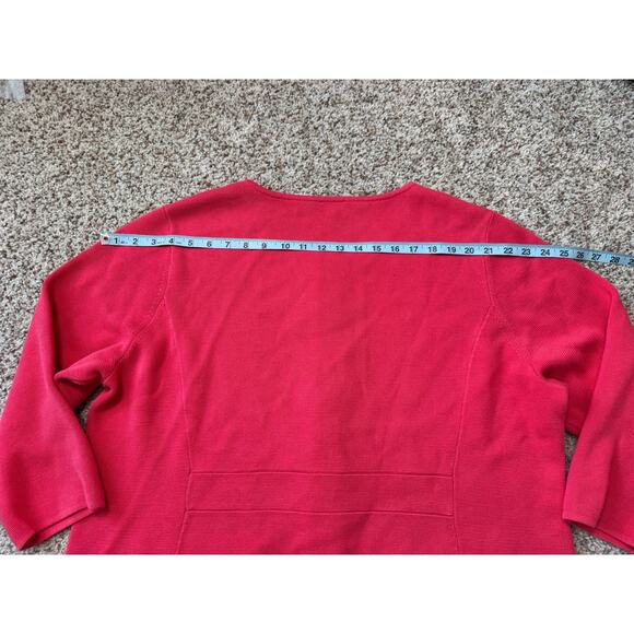 TALBOTS Sweater/Blazer/Jacket, size 2X; Cotton Blend with Ruffle; 2/3 Sleeves - Picture 8 of 12